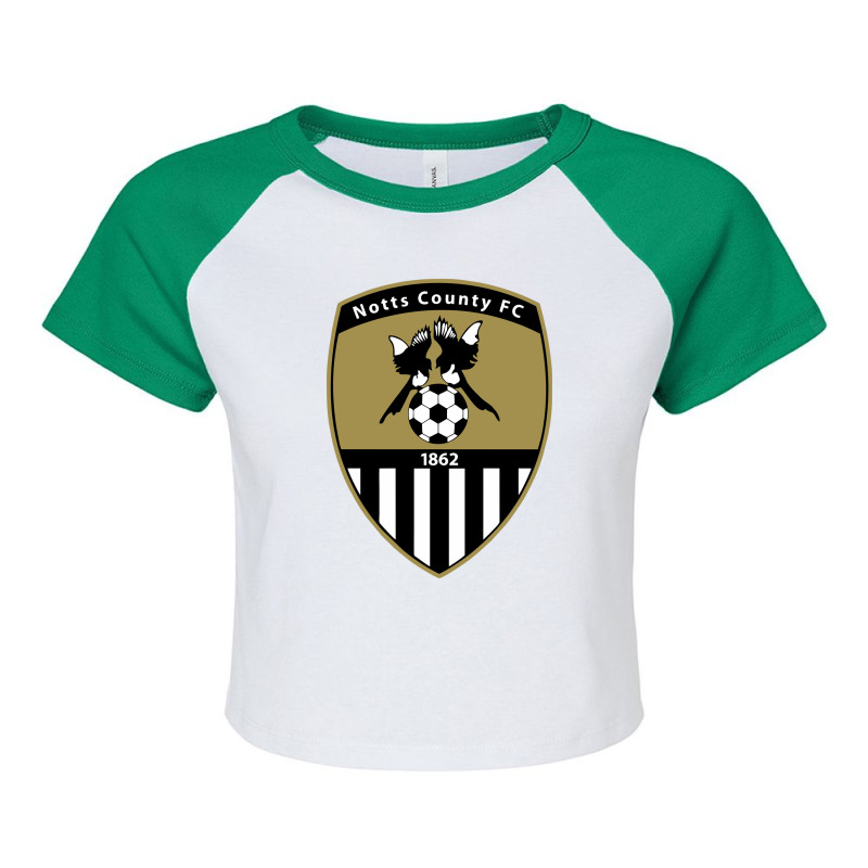 Notts County Fc Raglan Crop Top by marcelianely | Artistshot