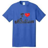 I Heart Nihilism Vintage Look Faded Typography Gift Basic T-shirt | Artistshot