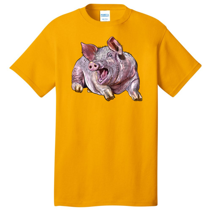 Landrace Pig Basic T-shirt by LillyAllenDesigns | Artistshot