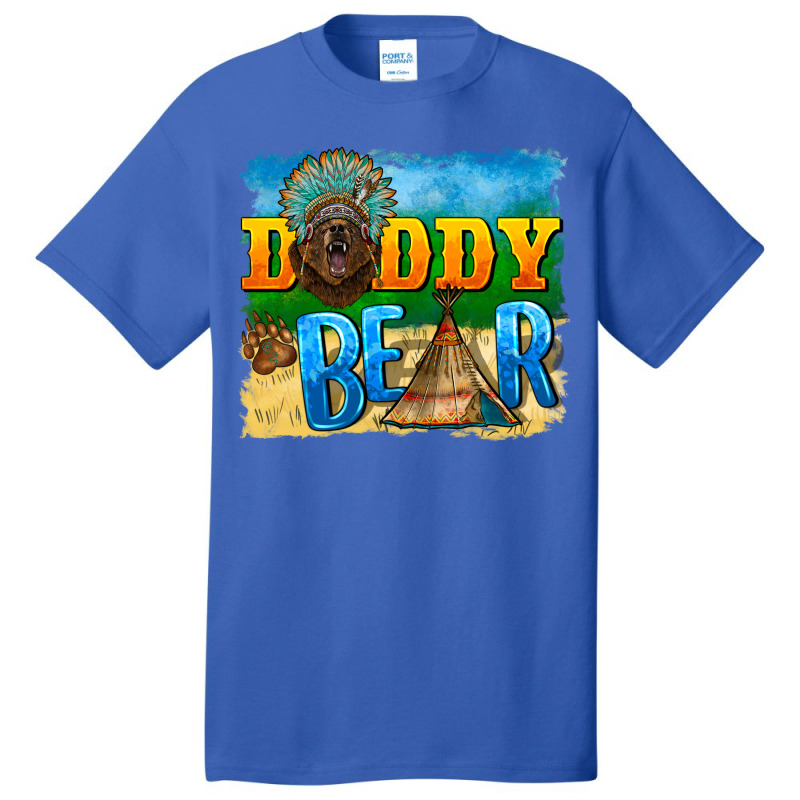 Daddy Bear Native American Basic T-shirt by BarkalooDesign | Artistshot