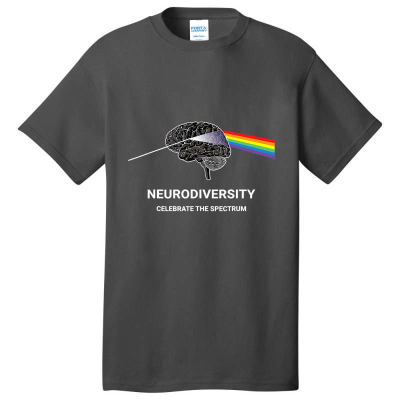 Neurodiversity Autism Spectrum Asd Adhd Rainbow Brain T Shirt Basic T-shirt | Artistshot