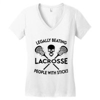 Lacrosse Tribal Game Sport Legally Beating People  Women's V-neck T-shirt | Artistshot