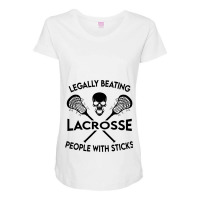 Lacrosse Tribal Game Sport Legally Beating People  Maternity Scoop Neck T-shirt | Artistshot