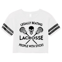 Lacrosse Tribal Game Sport Legally Beating People  Scorecard Crop Tee | Artistshot