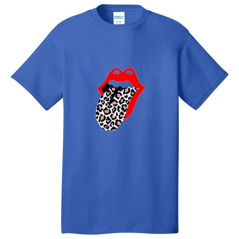 Lips Cheetah Basic T-shirt by manishjyotistore | Artistshot