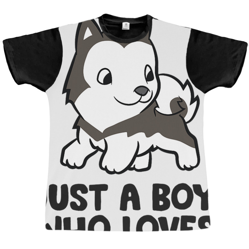 Just A Boy Who Loves Alaskan Malamutes 3 Graphic T-shirt | Artistshot