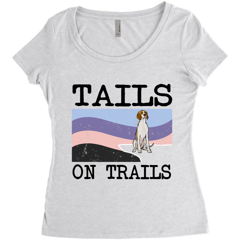 Irish Terrier Tails On Trails Funny Dog Hiking 8 Women's Triblend Scoop T-shirt by GwendalyForsberg | Artistshot