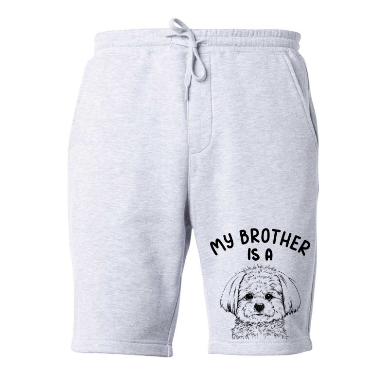 Kids My Brother Is A Maltese Funny Dog Puppy Fleece Short | Artistshot