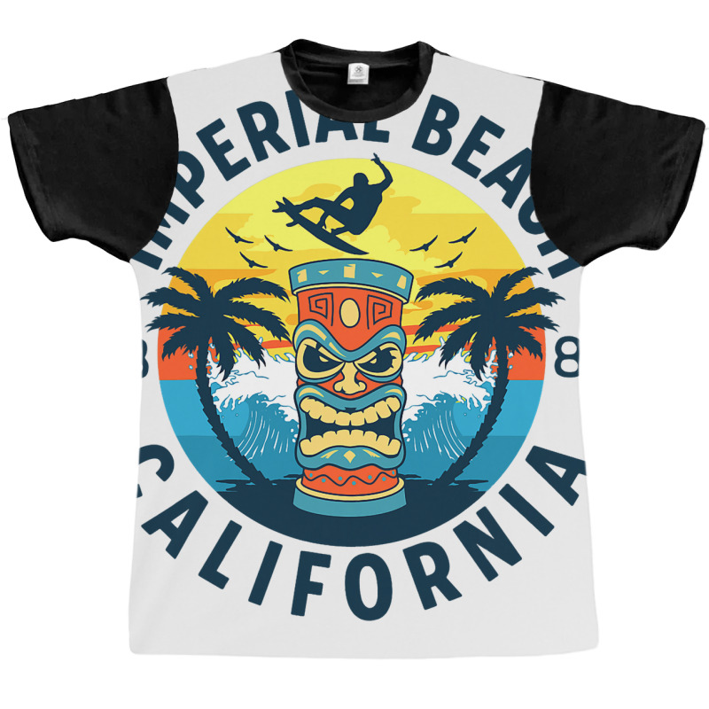 Imperial Beach California Surfing Summer Vacation Graphic T-shirt by KamariSalisbur | Artistshot