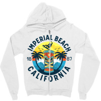 Imperial Beach California Surfing Summer Vacation Zipper Hoodie | Artistshot