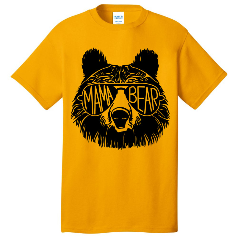 Mama Bear Face Sunglasses Mother Mom Mommy Mothers Basic T-shirt by AdrielleKirkman | Artistshot