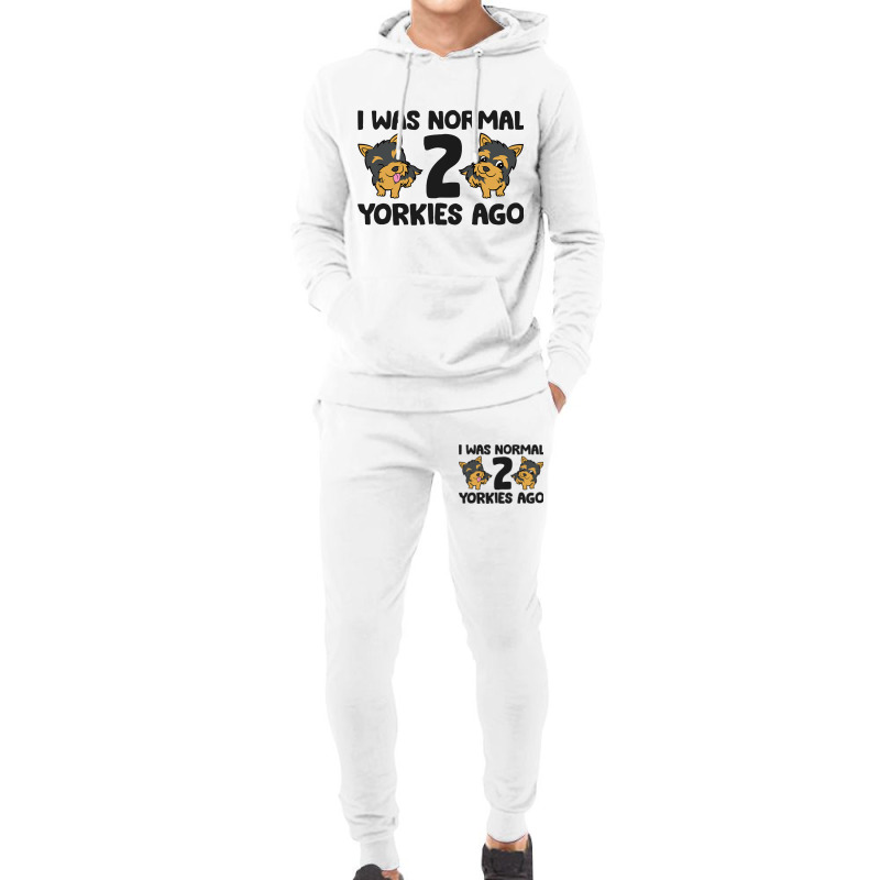 I Was Normal 2 Yorkies Ago Funny Yorkshire Terrier Hoodie & Jogger Set | Artistshot