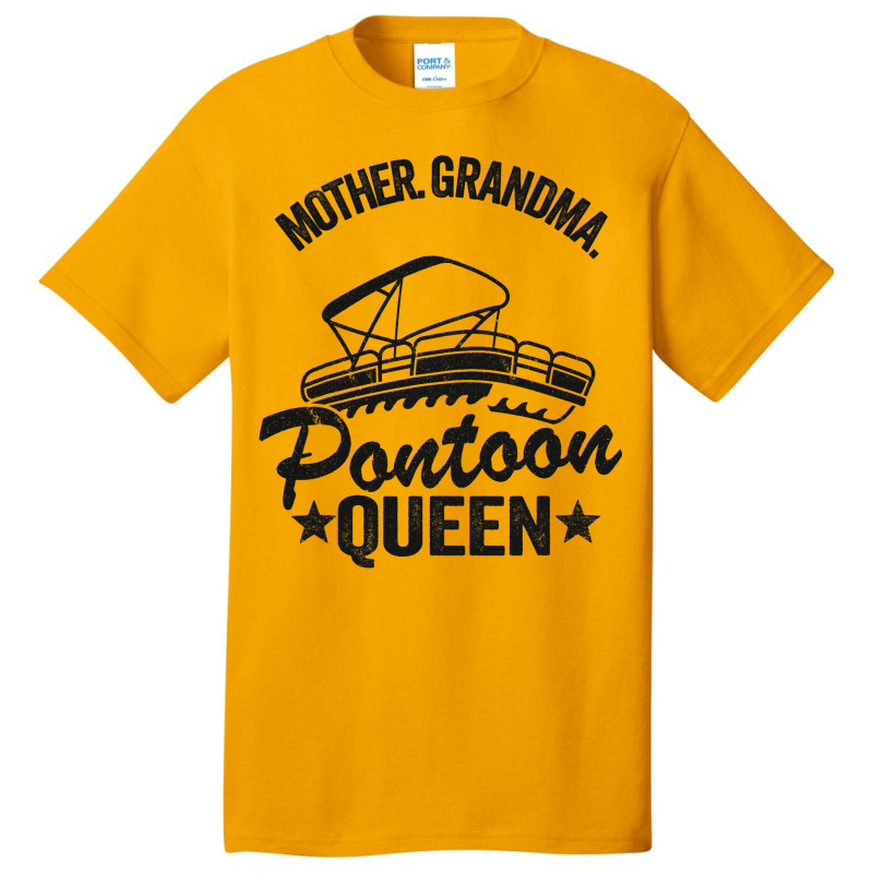 Lake Life Women Mom Mother Grandma Pontoon Queen1 Basic T-shirt | Artistshot