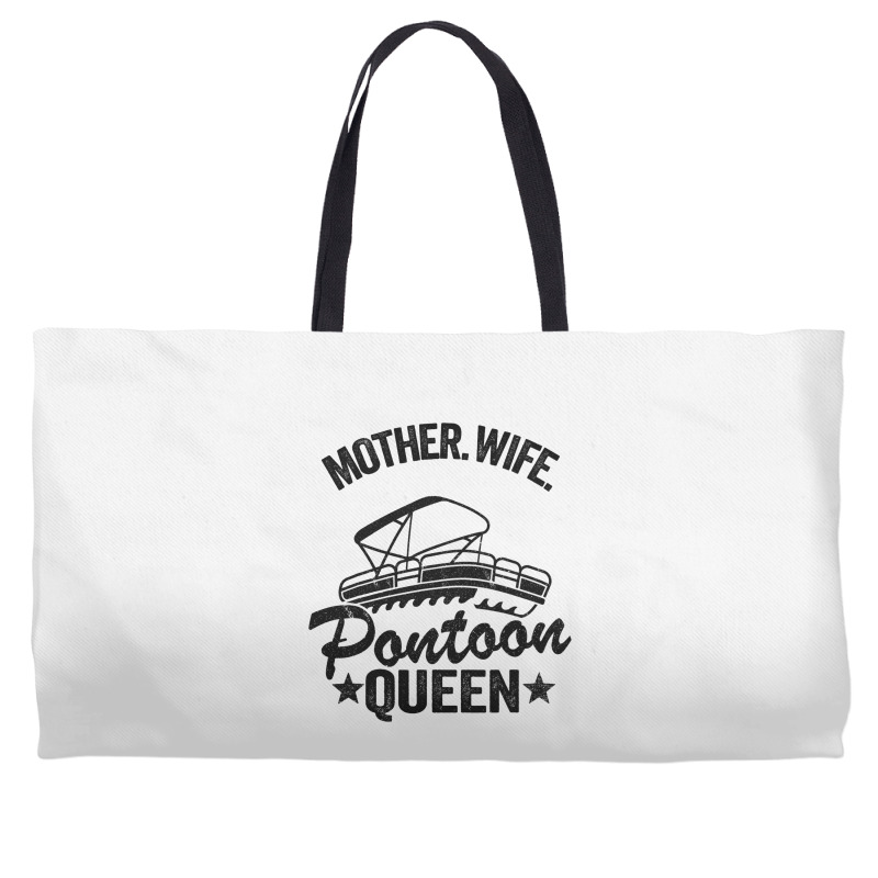 Lake Life Women Mom Mother Wife Pontoon Queen2 68 Weekender Totes | Artistshot