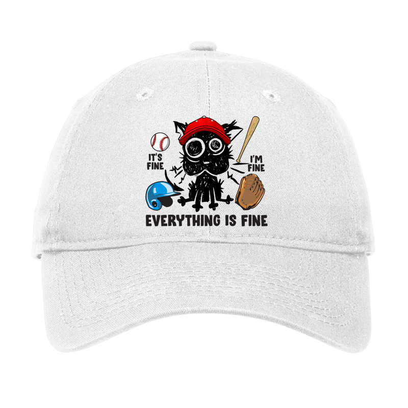 Its Fine Im Fine Everything Is Fine Baseball Seaso Adjustable Cap by SCOTTALLENZ | Artistshot