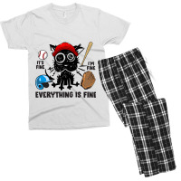 Its Fine Im Fine Everything Is Fine Baseball Seaso Men's T-shirt Pajama Set | Artistshot