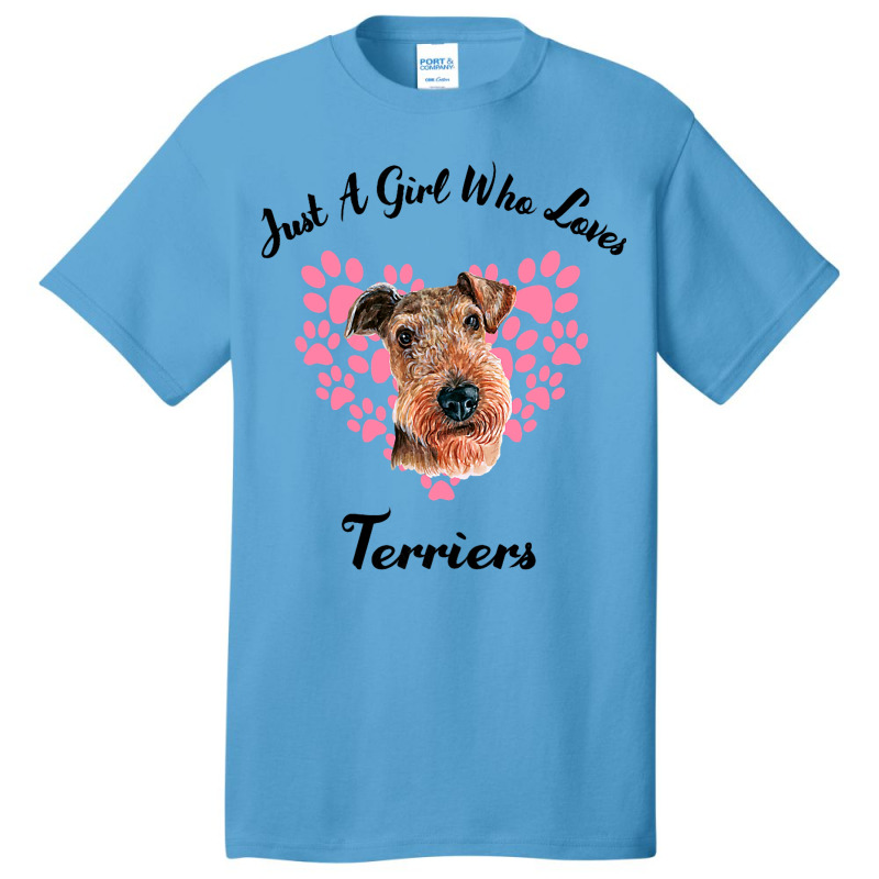 Just A Girl Who Loves Airedale Terriers Dogs Cute  Basic T-shirt | Artistshot