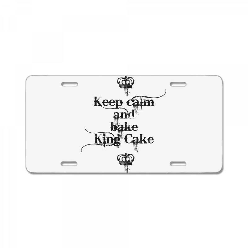 Keep Calm And Bake King Cake Funny Mardi Gras Bake License Plate | Artistshot