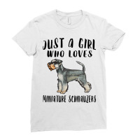 Im Just A Girl Who Loves Miniature Schnauzers Dog  Ladies Fitted T-shirt | Artistshot