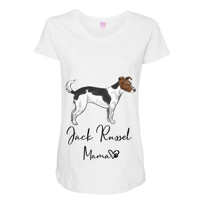 Jack Russel Mum Dog Mum Dog Woman Pet Gift Maternity Scoop Neck T-shirt by ArabellMonk | Artistshot