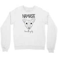 Jack Russel Namaste Home With My Dog Crewneck Sweatshirt | Artistshot