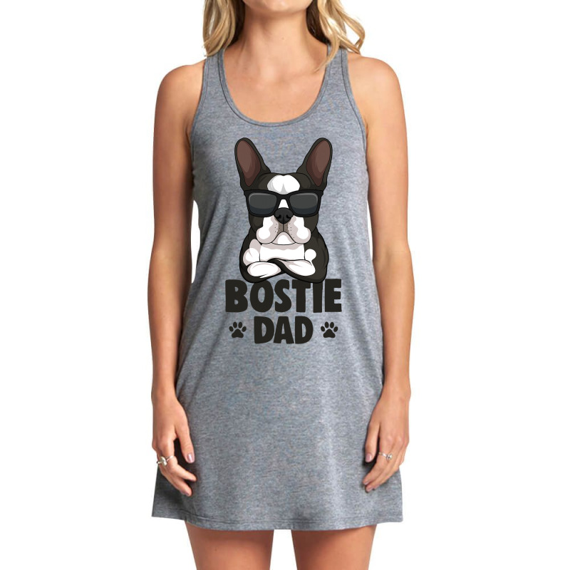 Mens Boston Terrier Dad Bostie Dog 3 Tank Dress by CharleaPeguer | Artistshot