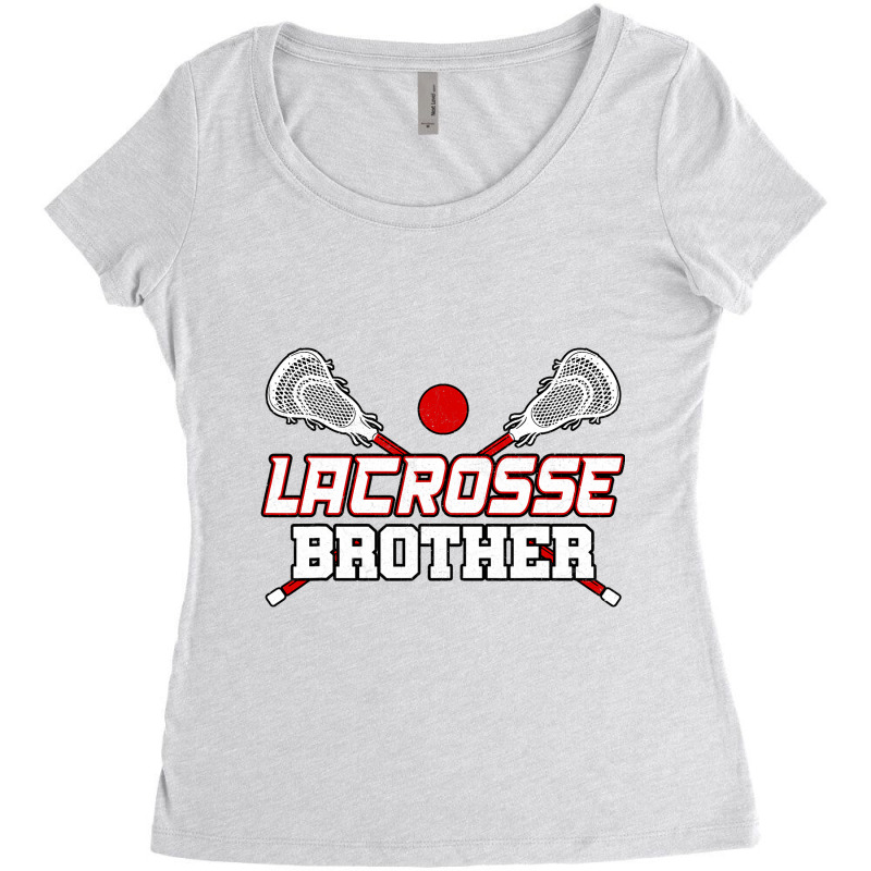 Lacrosse Brother Shirt For Boys Crossed Lacrosse S Women's Triblend Scoop T-shirt by DENISEWRIGHT | Artistshot