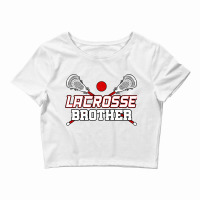 Lacrosse Brother Shirt For Boys Crossed Lacrosse S Crop Top | Artistshot