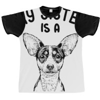 Kids My Sister Is A Rat Terrier Funny Dog Puppy Graphic T-shirt | Artistshot