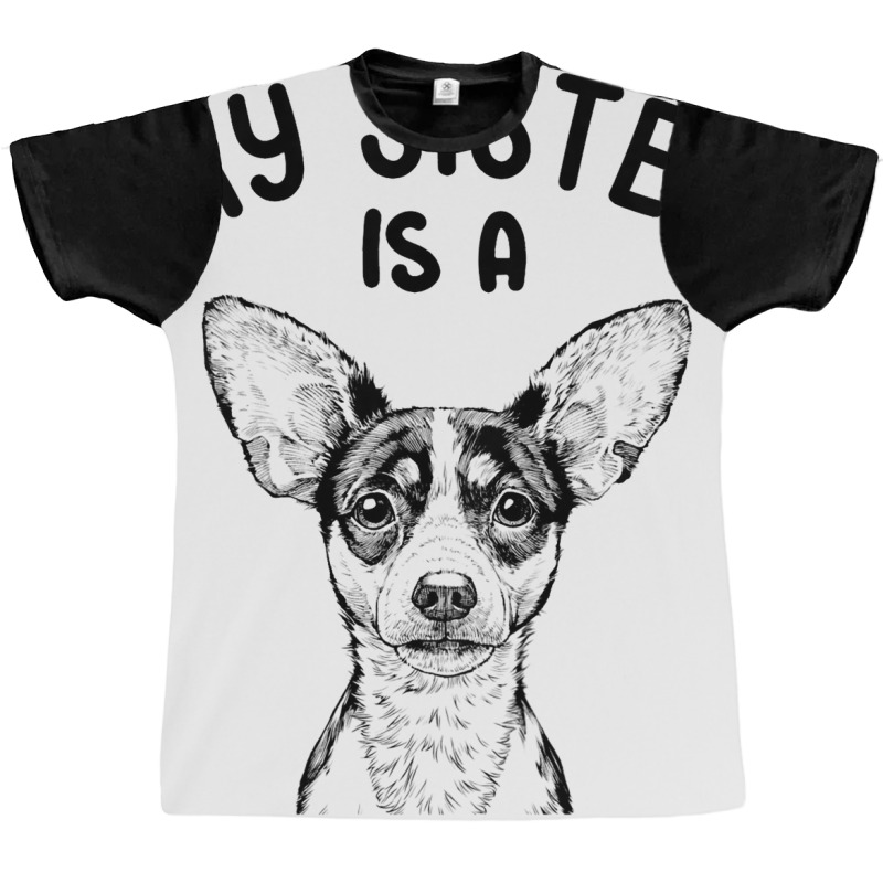 Kids My Sister Is A Rat Terrier Funny Dog Puppy Graphic T-shirt | Artistshot