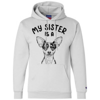 Kids My Sister Is A Rat Terrier Funny Dog Puppy Champion Hoodie | Artistshot