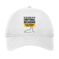 In Event Of Emotional Breakdown Dog Siberian Husky Adjustable Cap | Artistshot