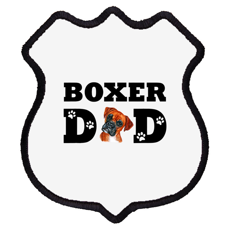 Mens Boxer Dad Boxer Dog Daddy Shield Patch | Artistshot