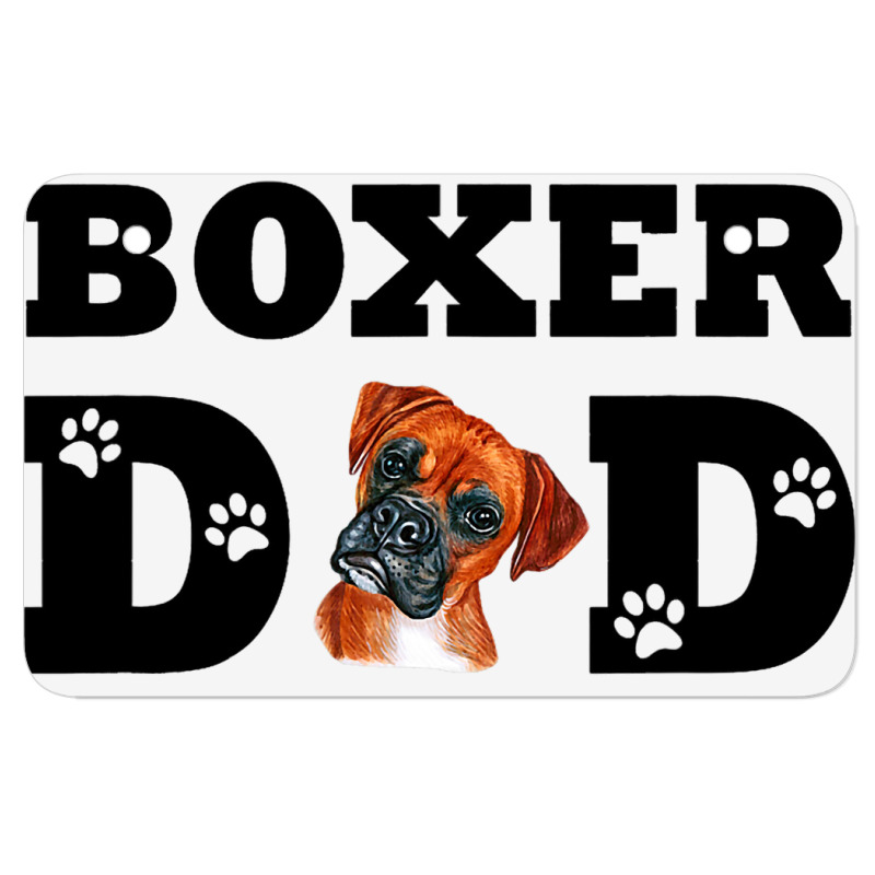 Mens Boxer Dad Boxer Dog Daddy Atv License Plate | Artistshot