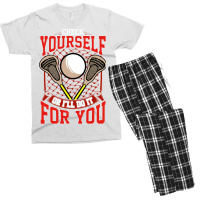 Lacrosse Check Yourself Or Ill Do It For You Lax O Men's T-shirt Pajama Set | Artistshot