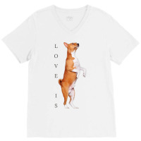 Love Basenji Shirt Dog Mom Dad Puppy Cute Pet Vale V-neck Tee | Artistshot