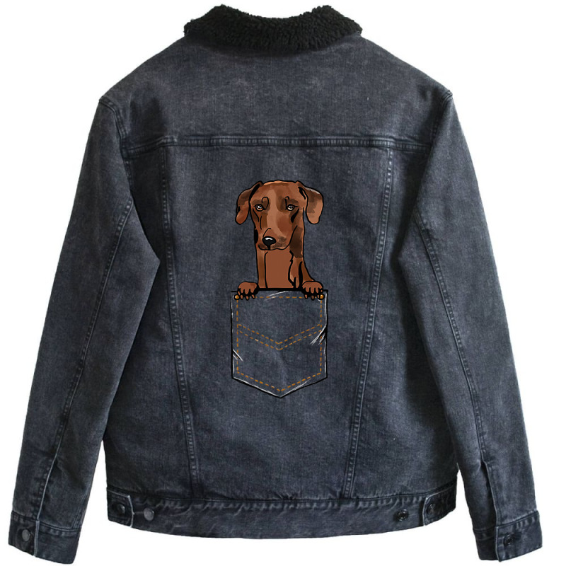 Mahratta Greyhound Puppy For A Dog Owner Pet Pocke Unisex Sherpa-lined Denim Jacket | Artistshot