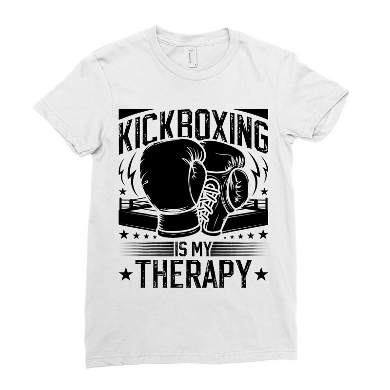 Kickboxing Is My Therapy 2 3 Ladies Fitted T-Shirt by FAWNDACRAMER | Artistshot