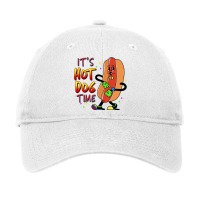 Its Hot Dog Time Funny Dog On A Bun Walking Adjustable Cap | Artistshot