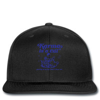 Karma Is A Cat Purring In My Lap Meet Me At Midnig Printed Hat | Artistshot