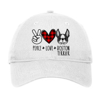 Kids Peace Love Boston Terrier Dog For Toddler Gir Adjustable Cap | Artistshot