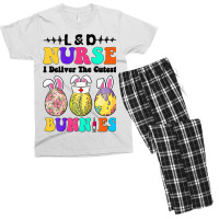 Ld Nurse I Deliver The Cutest Bunnies Happy Easter Men's T-shirt Pajama Set | Artistshot