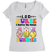 Ld Nurse I Deliver The Cutest Bunnies Happy Easter Women's Triblend Scoop T-shirt | Artistshot