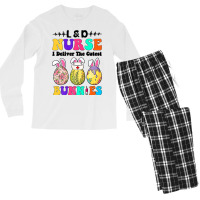 Ld Nurse I Deliver The Cutest Bunnies Happy Easter Men's Long Sleeve Pajama Set | Artistshot