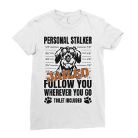 Jailed Personal Stalker Dog Miniature Schnauzer Ladies Fitted T-shirt | Artistshot