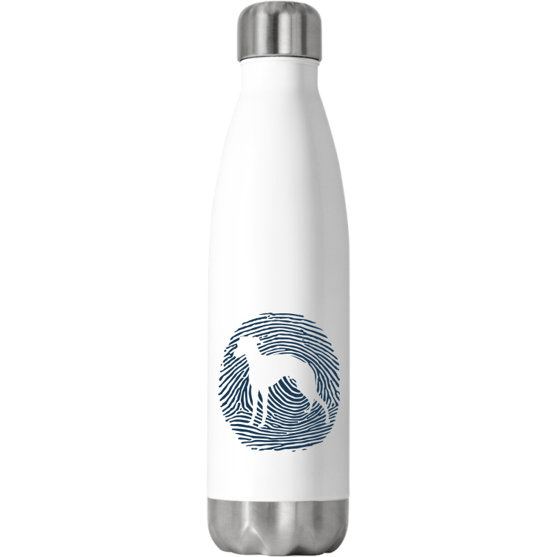 Italian Greyhound I Dna Fingerprint I Italian Grey Stainless Steel Water Bottle by KaleiaPeckham | Artistshot