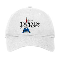 Jaime Paris I Love Paris Eiffel Tower French Flag Adjustable Cap | Artistshot