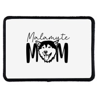 Malamute Mom Gift For Alaskan Malamute Lover Crazy Rectangle Patch | Artistshot