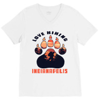 Love Hiking Indianapolis Indiana Camping Nature Cl V-neck Tee | Artistshot