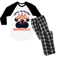 Love Hiking Indianapolis Indiana Camping Nature Cl Men's 3/4 Sleeve Pajama Set | Artistshot